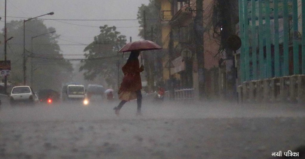 मनसुनको प्रभाव कायम, कोशी, बागमती र गण्डकी प्रदेशका केही स्थानमा भारी वर्षाको पूर्वानुमान